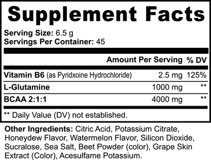 H2G BCAA Post Workout Powder (Honeydew/Watermelon)